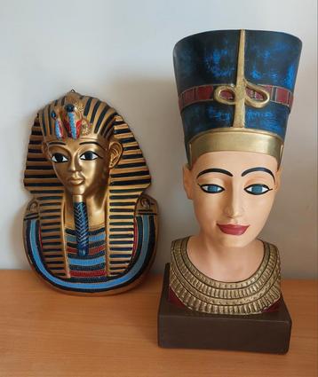 Buste Nefertiti 9kg et Pharaon 2kg