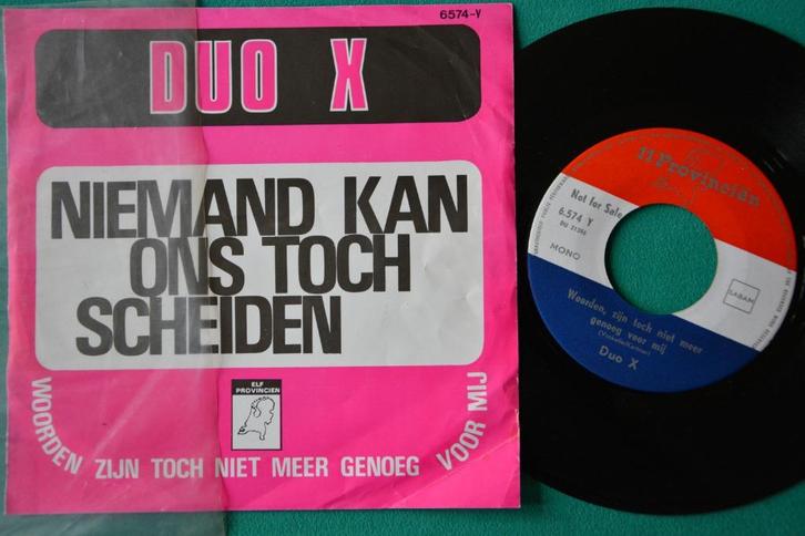 Duo X – Niemand Kan Ons Toch Scheiden  - Promo singel (B), Cd's en Dvd's, Vinyl Singles, Gebruikt, Single, Pop, 7 inch, Ophalen of Verzenden