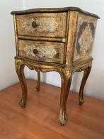 Handgeschilderd verguld bijzetkastje – barokstijl, Antiek en Kunst, Antiek | Meubels | Kasten, Ophalen