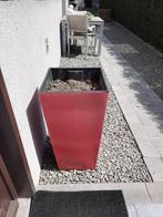 Grande Jardinière design cubique rouge 75cm voir description, Jardin & Terrasse, Bacs à fleurs & Jardinières, Synthétique, 60 cm ou plus