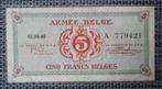 Billet 5 Francs Belgique 01.08.46, Série, Enlèvement ou Envoi, Belgique
