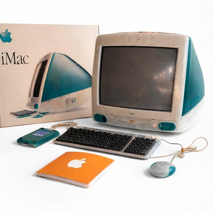 iMac G3 Bondi Blue 1998 HS - avec boite et accessoires, Computers en Software, Vintage Computers, Ophalen