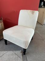 Antieke fauteuil - beige stof, Huis en Inrichting, Fauteuils, Ophalen, Stof