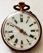 Montre de poche dame vintage mécanique en cuivre, à réparer, Ophalen of Verzenden, Gebruikt