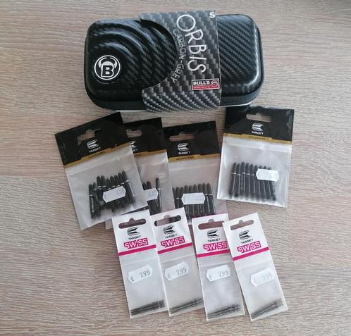 Bull's Carbon Case,Target pro grip shafts & Swiss Points., Sport en Fitness, Darts, Nieuw, Pijlen, Ophalen of Verzenden