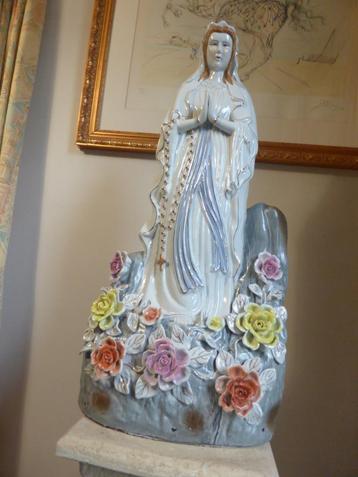 religieus maria beeld heiligenbeeld in porselein74cm grootte beschikbaar voor biedingen