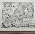 Très ancienne grande carte - Leo Belgicus, Antiquités & Art, Enlèvement ou Envoi