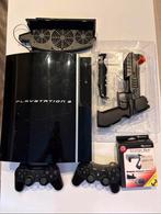 Console Sony PlayStation 3 FAT + 2 manettes + accessoires, Ophalen, Gebruikt, Phat, Met 2 controllers