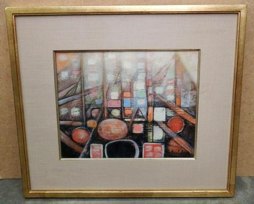 Jacques Chaidron, kosmische compositie, Antiek en Kunst, Kunst | Schilderijen | Abstract, Ophalen of Verzenden