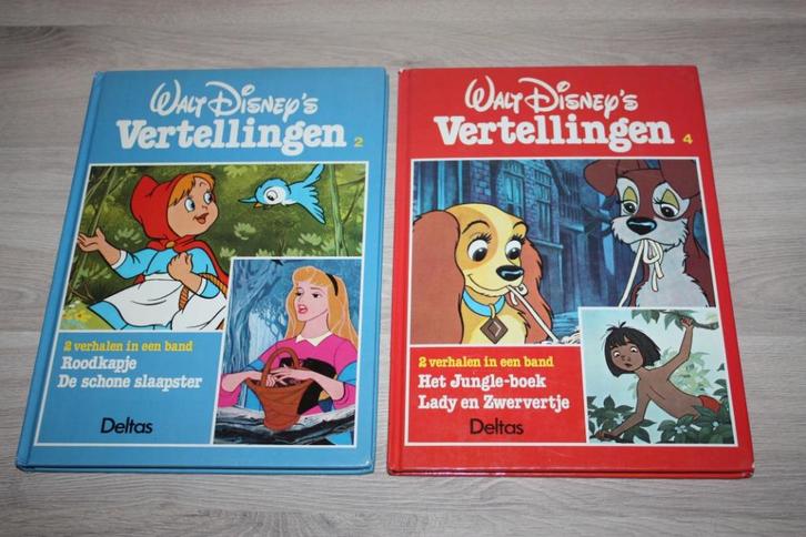 2x boek , Walt Disney's vertellingen , Deltas nr 2 ,4 1983, Collections, Disney, Utilisé, Autres types, Autres personnages, Enlèvement ou Envoi