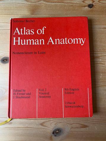 Atlas of Human Anatomy , Vol . 2 , 9th English Edition, Boeken, Ophalen, Gelezen, Hoger Onderwijs, Sobotta , Becher