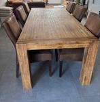 Eettafel met 8 stoelen, Ophalen, Gebruikt, 50 tot 100 cm, Vijf personen of meer