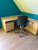 Grote hoekbureau + bureaustoel, Ophalen, Zo goed als nieuw, Bureau
