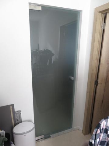 Dorma - Glazen deur - Mat glas - 204.7 x 83 cm, Doe-het-zelf en Bouw, Deuren en Vliegenramen, Ophalen, Gebruikt, 80 tot 100 cm