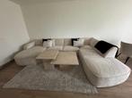 Kleur: gebroken wit, beige, Huis en Inrichting, Zetels | Complete zithoeken, Ophalen, Zo goed als nieuw, Hout, Modern, Japandi, Scandinavisch