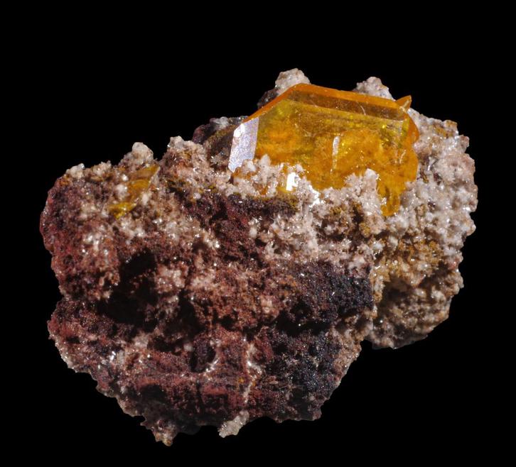 **TOP** WULFENIET OP WILLEMIET uit Mexico., Collections, Minéraux & Fossiles, Minéral, Enlèvement ou Envoi