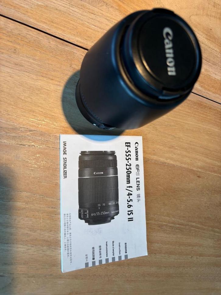 Canon EF-S 55-250mm f/4-5.6 IS II Telezoomlens, Audio, Tv en Foto, Foto | Lenzen en Objectieven, Gebruikt, Telelens, Zoom, Ophalen of Verzenden