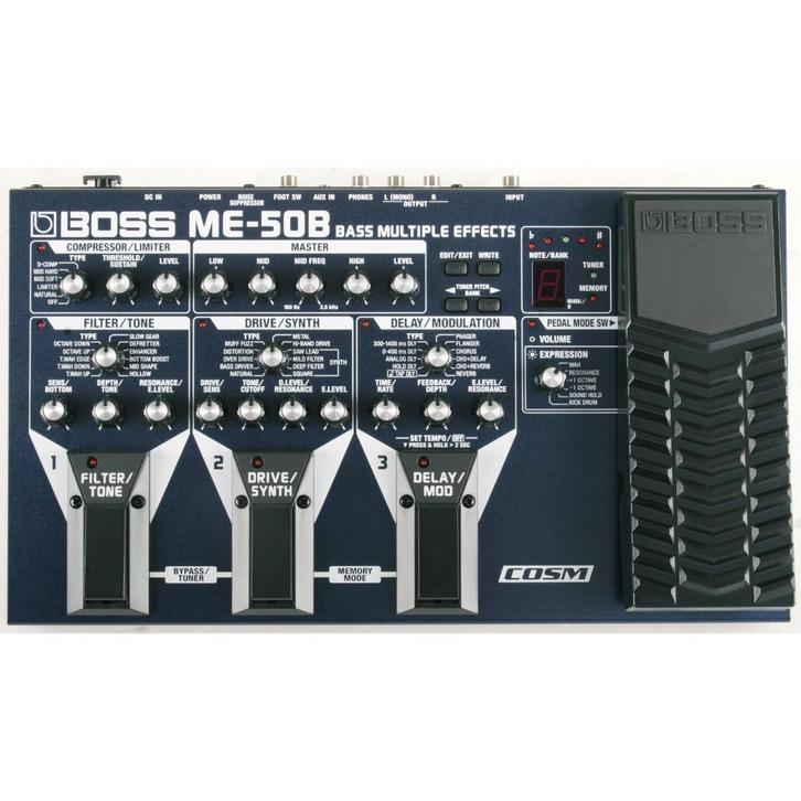 BOSS - ME-50B multi-effets basse, Muziek en Instrumenten, Effecten, Gebruikt, Chorus, Delay of Echo, Distortion, Overdrive of Fuzz