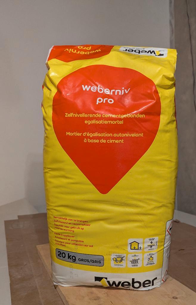 Egaline Weberniv Pro (13 zakken), Bricolage & Construction, Planches & Dalles, Neuf, Enlèvement