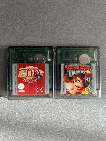 Gameboy Color Zelda Oracle of Seasons & Donkey Kong Country beschikbaar voor biedingen