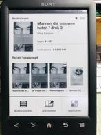 Sony PRS-T3 E-Reader Zwart 6 inch Cover E-ink Pearl-scherm, Gebruikt, Ophalen of Verzenden