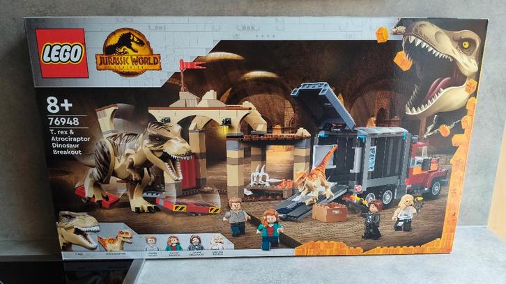 lego jurassic world 76948 T. rex & Atrociraptor dinosaurus, Kinderen en Baby's, Speelgoed | Duplo en Lego, Nieuw, Lego, Complete set