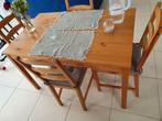 Table à manger 118x74x73 cm + 4 chaises, Maison & Meubles, Salles à manger complètes, Utilisé