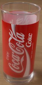 Verre à coca Coca-Cola Coca-Cola droit rouge avec vague gris, Collections, Enlèvement ou Envoi, Neuf