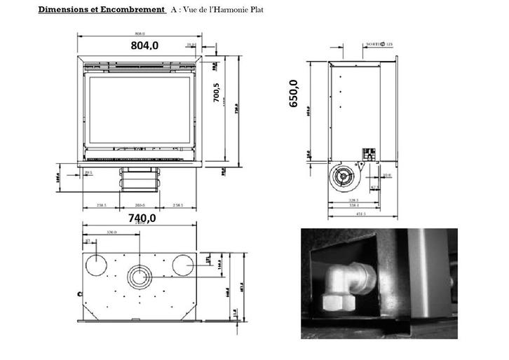 1x Bodart en Gonay aardgasinzetstuk model 4 plat, Huis en Inrichting, Kachels, Gebruikt, Inbouw, Gaskachel, Gas, Ophalen