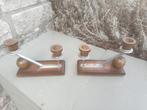 Retro houten art deco kaarsenhouders, Antiek en Kunst, Ophalen of Verzenden