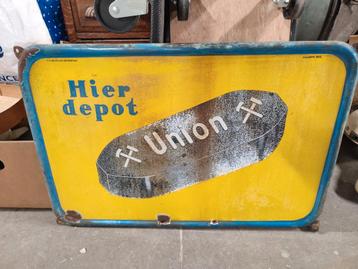 Emaille bord Union steenkool 1930's beschikbaar voor biedingen