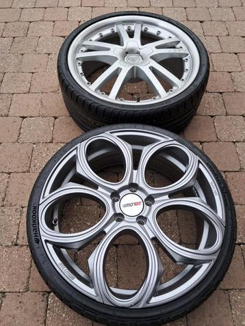 Jantes 2 pièces AZEV 18/20 pouces 4 + pneus 20 pouces 5, Enlèvement, Utilisé, Jante(s)