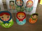 Matryoshka Oekraïens poppen keukenglas, Nieuw, Glas, Overige stijlen, Glas of Glazen