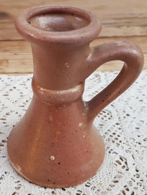 Franse gres kandelaartje met oor, Antiek en Kunst, Curiosa en Brocante, Ophalen of Verzenden