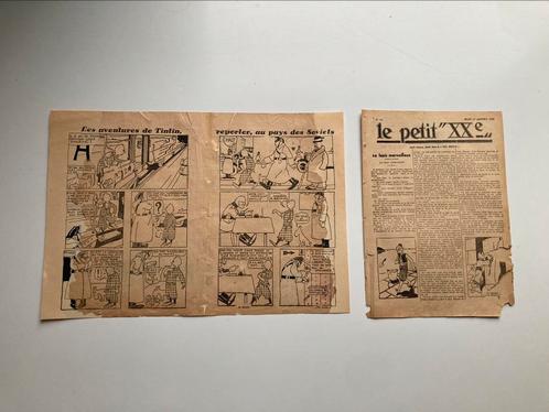 Petit vingtième 1929 Tintin au pays des Soviets, Verzamelen, Tijdschriften, Kranten en Knipsels, Krant, Ophalen of Verzenden