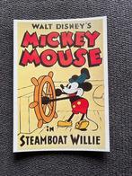Postkaart Disney Mickey Mouse 'Steamboat Willie', Verzenden, Mickey Mouse, Zo goed als nieuw, Plaatje of Poster