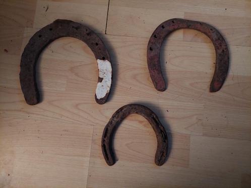 Lot de trois anciens fers à cheval, Antiek en Kunst, Curiosa en Brocante, Ophalen of Verzenden