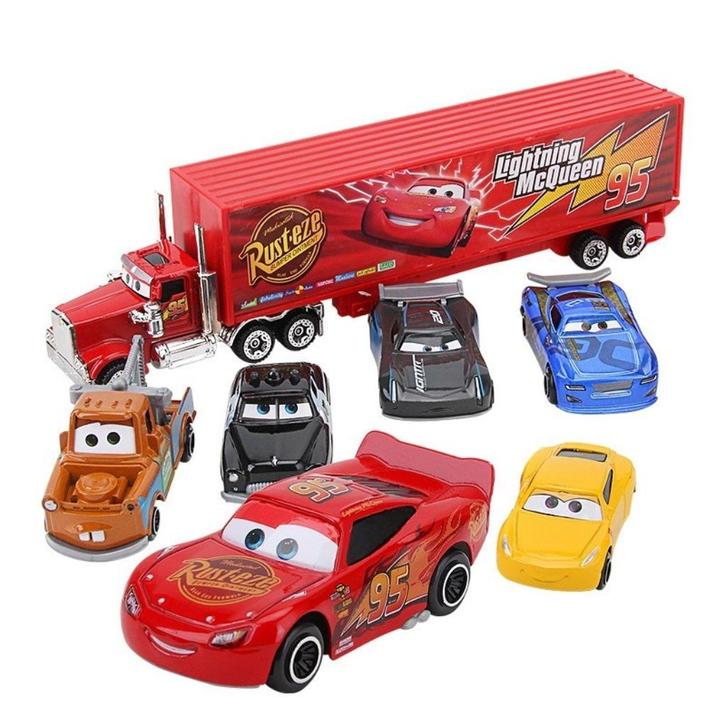 Ensemble de jeu camion transporteur Mack, Disney Pixar Cars, Kinderen en Baby's, Speelgoed |Speelgoedvoertuigen, Nieuw, Ophalen of Verzenden