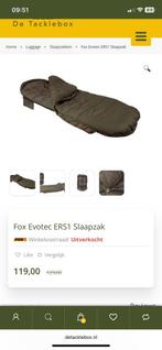 Slaapzak fox evotec Ers1 ( nieuw), Watersport en Boten, Hengelsport | Karpervissen, Ophalen, Nieuw