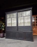 Prachtige zwarte winkelkast | Jaren 20 / 30 vitrine #2465, Antiek en Kunst, Ophalen of Verzenden