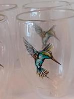 Dubbelwandig Glas met collibri, Huis en Inrichting, Nieuw, Ophalen of Verzenden