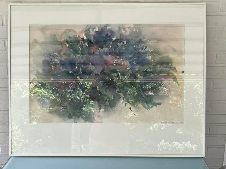Aquarel ‘Fleurs Sauvages’ - Brigit Viegen, Antiek en Kunst, Kunst | Schilderijen | Abstract, Ophalen