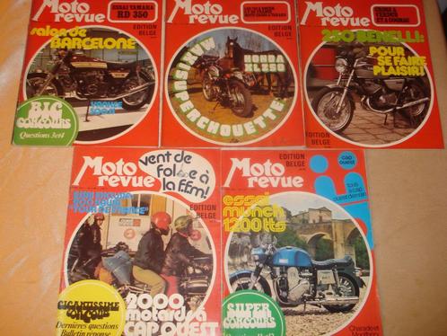 MOTO REVUE Lot N°1 de 5 Anciennes Revues 1973, Boeken, Motoren, Gelezen, Algemeen, Ophalen of Verzenden