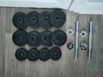 Halterset. (30kg) (Goede staat!), Sport en Fitness, Ophalen, Gebruikt, Benen, Halterset