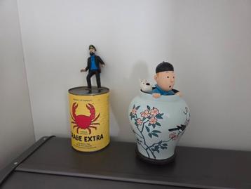 Kuifje Potiche, de blauwe lotus 17 cm les objets mythiques  beschikbaar voor biedingen