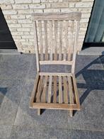 Teak tuinstoelen, Inklapbaar, Gebruikt, Hout, Ophalen