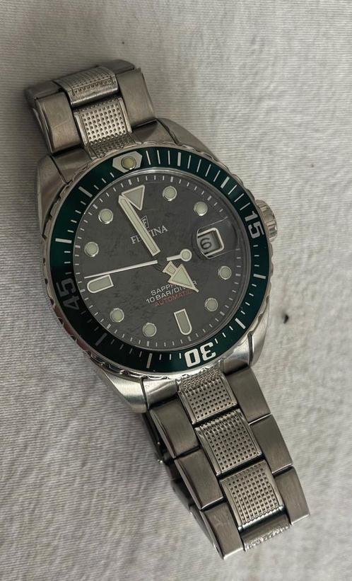 FESTINA HEREN ZWART STAAL HORLOGE en TOMMY HILFIGER HOLOGE, Handtassen en Accessoires, Horloges | Heren, Zo goed als nieuw, Staal