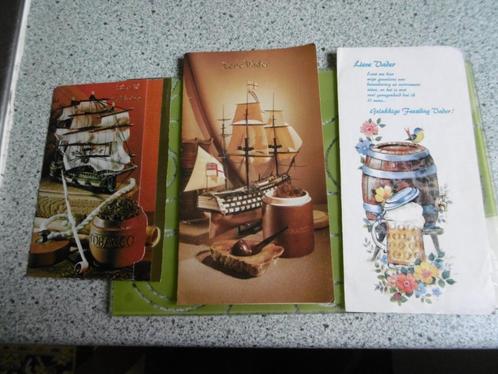 vintage 5 cartes pour la fête des pères, utilisées, Collections, Cartes de naissance & Cartes de visite, Avant 1970, Enlèvement ou Envoi