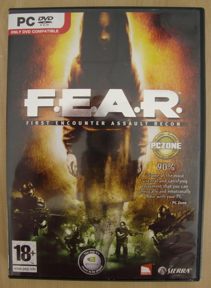 PC Spel: F.E.A.R. (PC DVD-Rom), Games en Spelcomputers, Games | Pc, Gebruikt, Shooter, 1 speler, Vanaf 18 jaar, Eén computer, Online
