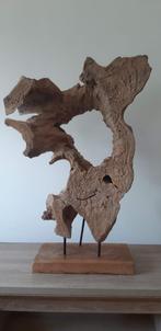 Teakhouten ornament op voet decoratie, Ophalen